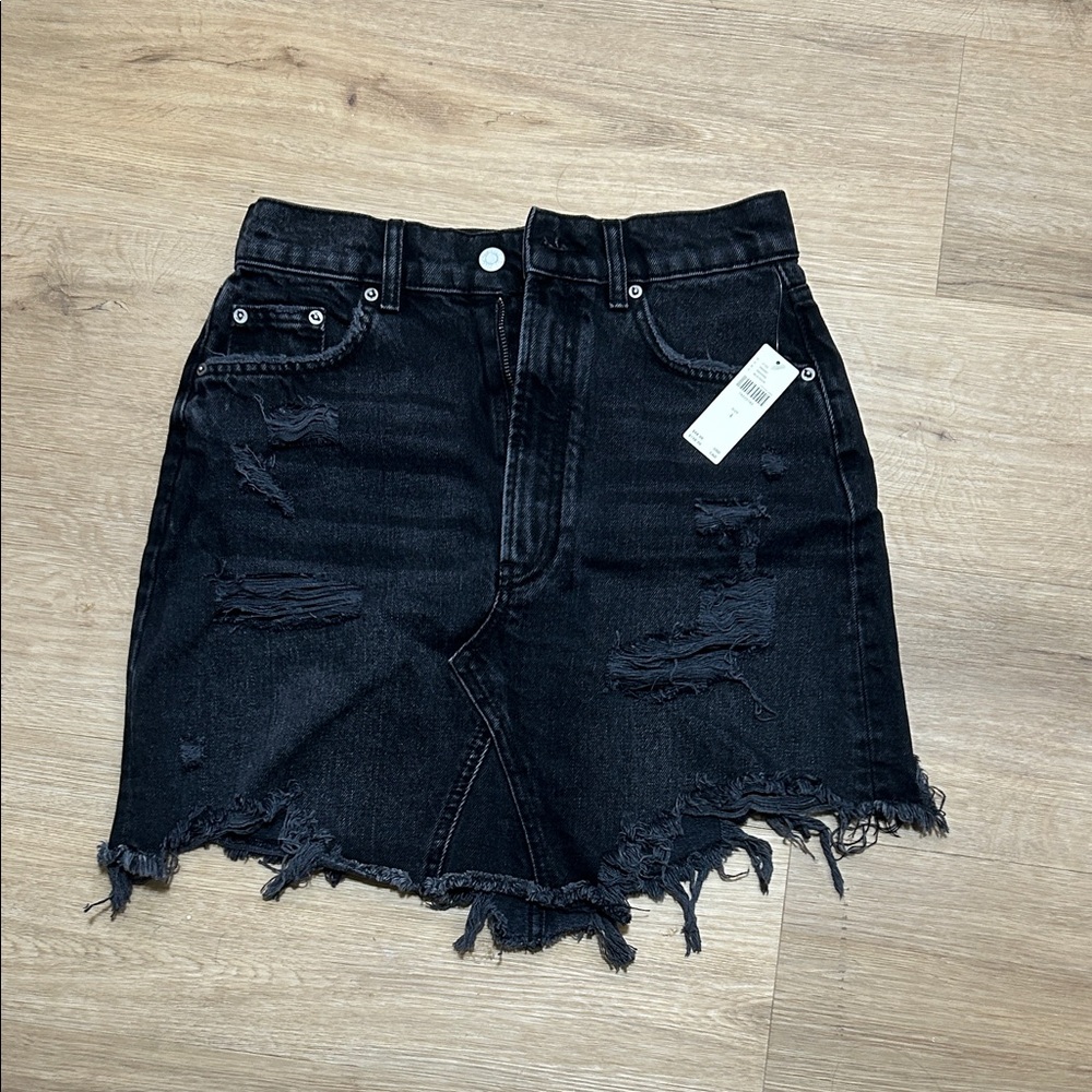 Pilcro distressed denim skirt